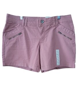 Sonoma Mauve Pink Zip-Pocket Jean Shorts